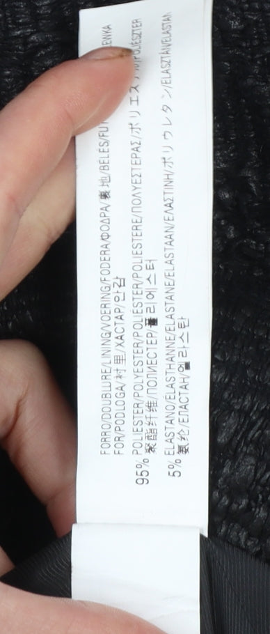 Zara Woman Black Bouclé Lined Blazer Jacket XS