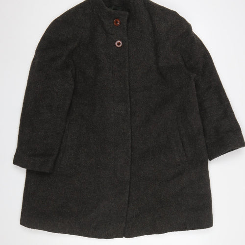 Berkertex Women Brown Wool Blend Overcoat Size 16