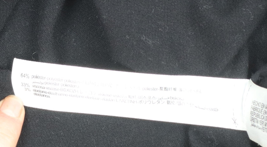 Zara Women Black Relaxed Fit Button-Up Jacket Size 12