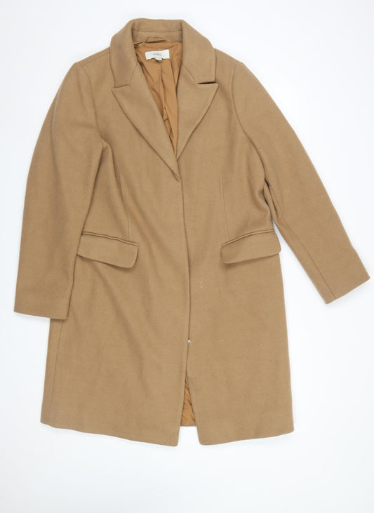 Marks and Spencer Women’s Beige Long Overcoat Size 14 Polyester