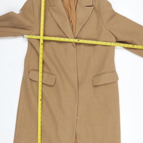 Marks and Spencer Women’s Beige Long Overcoat Size 14 Polyester