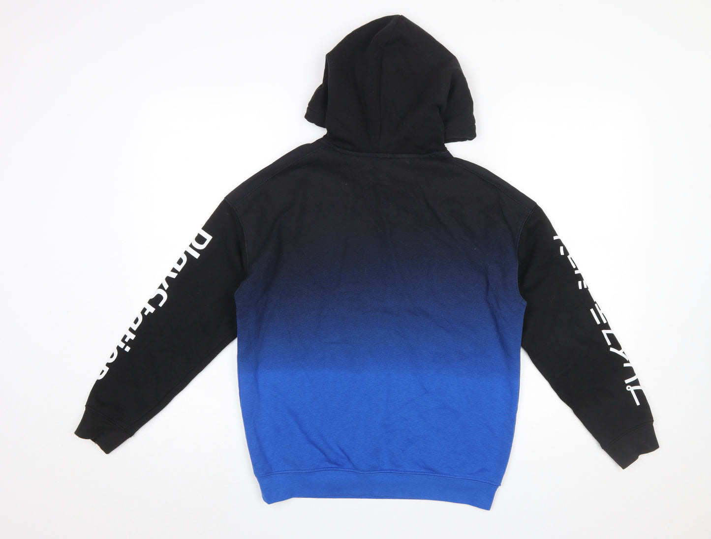 H&M Boys Blue Black PlayStation Hoodie Size 11-12 Years Pullover Cotton Blend