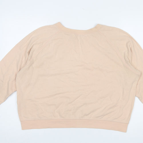Jack Wills Women Beige Crew Neck Pullover Sweatshirt UK14