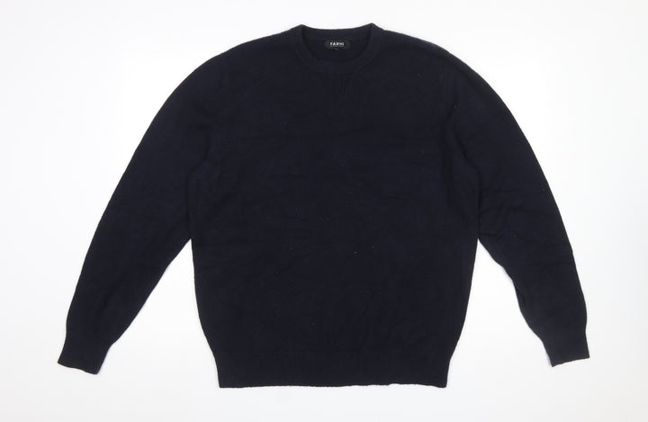 Farhi by Nicole Farhi Women's Black XL Wool Crew Neck Jumper