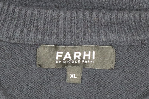 Farhi by Nicole Farhi Women's Black XL Wool Crew Neck Jumper