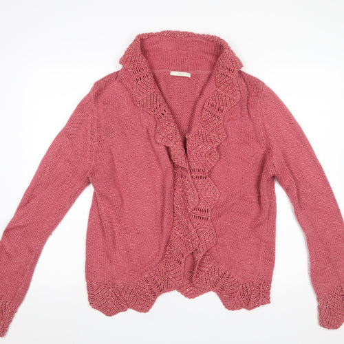 Marks and Spencer Women's Pink Knit Cardigan UK 18 Long Sleeve