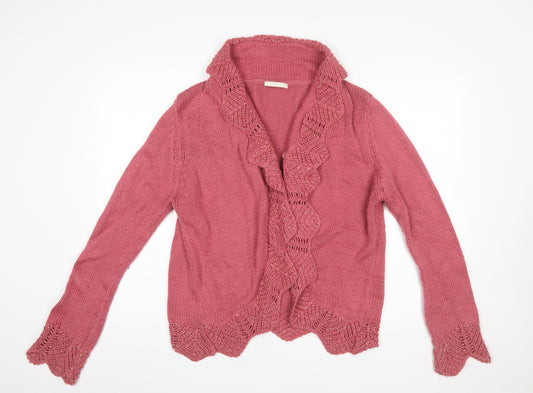 Marks and Spencer Women's Pink Knit Cardigan UK 18 Long Sleeve