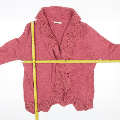 Marks and Spencer Women's Pink Knit Cardigan UK 18 Long Sleeve