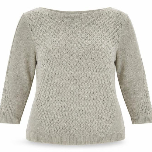 Marks and Spencer Women Beige Size 16 Knit 3/4 Sleeve Jumper