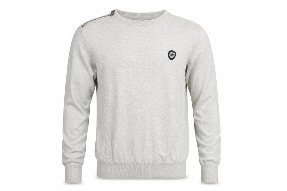 Front view of 883 Police Men's Grey Cotton Crew Neck jumper Medium