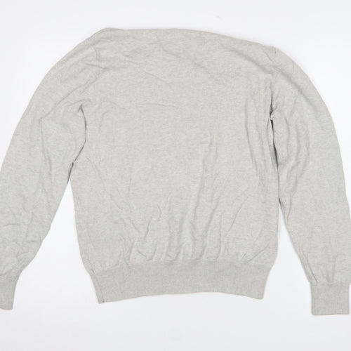 883 Police Men's Grey Cotton Crew Neck Pullover Jumper Medium