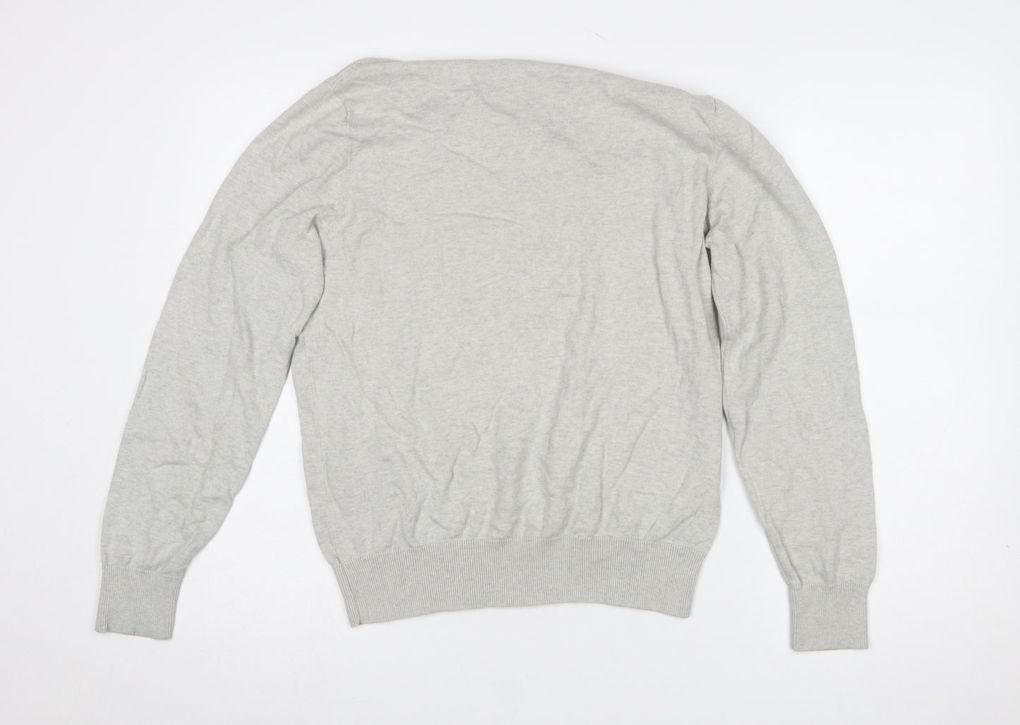 883 Police Men's Grey Cotton Crew Neck Pullover Jumper Medium