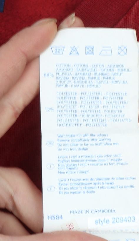 Champion Men's Red XL Crew Neck Pullover Sweatshirt