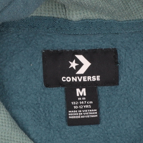 Converse Boys Blue Pullover Hoodie M 10-12 Years Cotton Blend All Star Logo