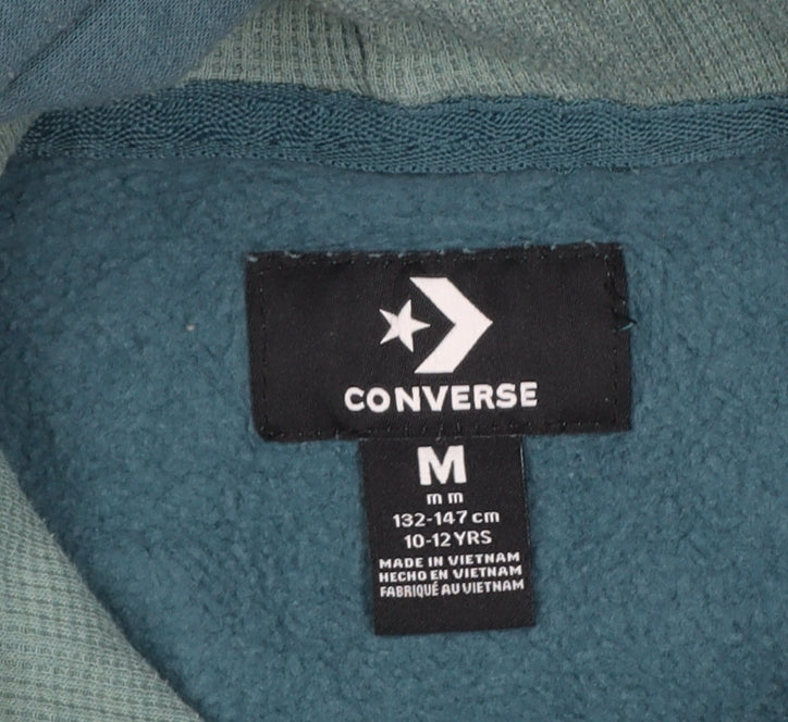 Converse Boys Blue Pullover Hoodie M 10-12 Years Cotton Blend All Star Logo