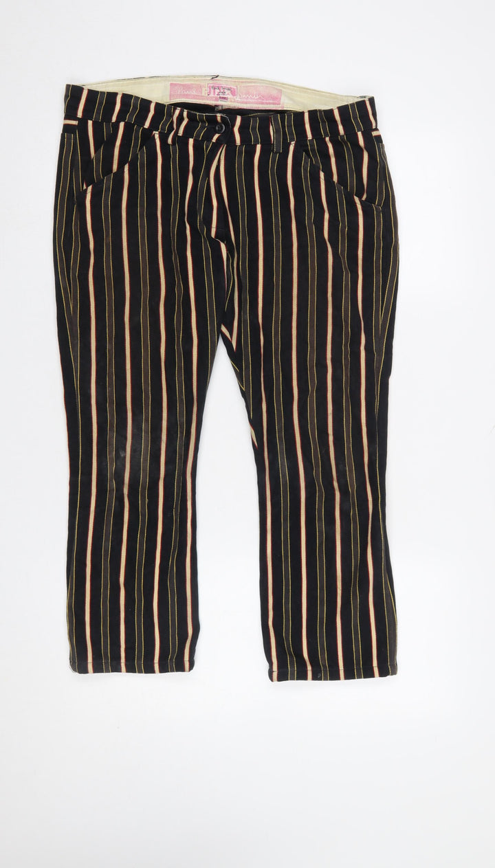 Paul Smith Women’s Multicoloured Striped Cotton Trousers Size 12