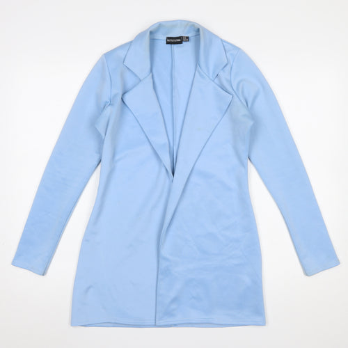 PrettyLittleThing Women Blue Longline Blazer Jacket Size 8