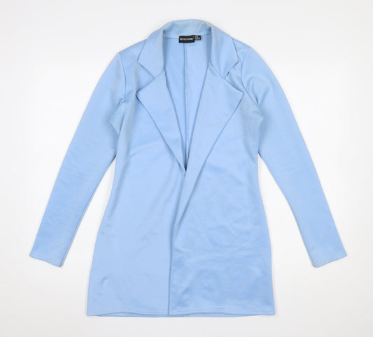 PrettyLittleThing Women Blue Longline Blazer Jacket Size 8