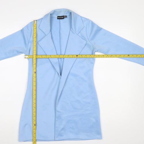 PrettyLittleThing Women Blue Longline Blazer Jacket Size 8