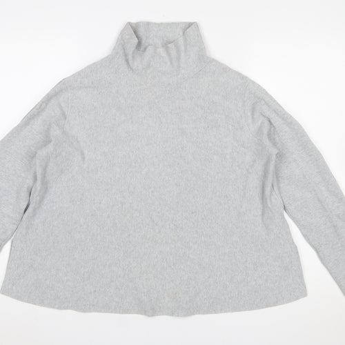COS Womens Grey Roll Neck Long Sleeve Knit Top Size 12