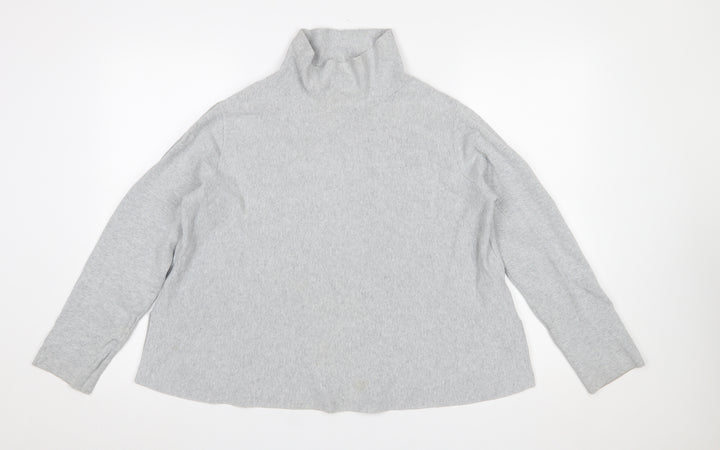 COS Womens Grey Roll Neck Long Sleeve Knit Top Size 12