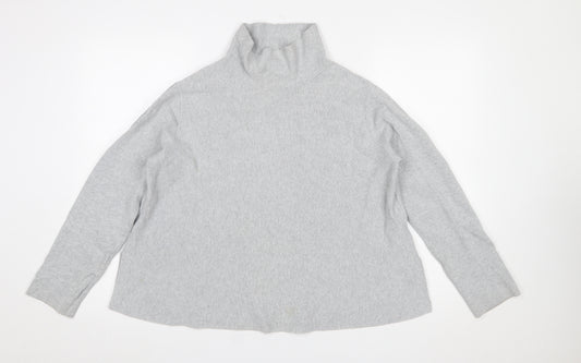 COS Womens Grey Roll Neck Long Sleeve Knit Top Size 12