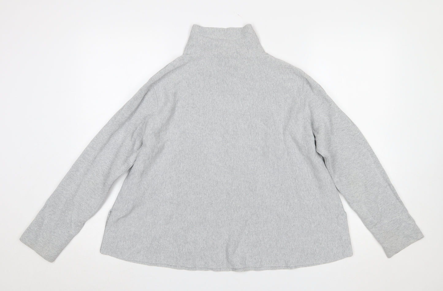 COS Womens Grey Roll Neck Long Sleeve Knit Top Size 12