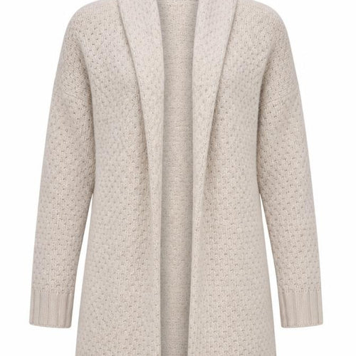 GAP Women Beige Wool Blend Open Cardigan Medium Long Sleeve Knit Jumper