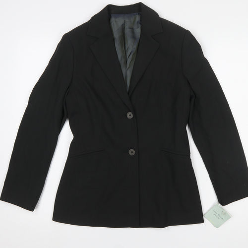 Anne Brooks Petite Black Two-Button Suit Jacket Size 6