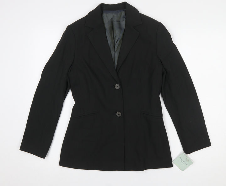 Anne Brooks Petite Black Two-Button Suit Jacket Size 6