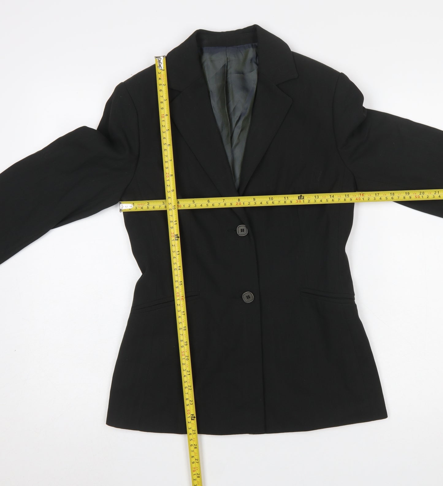 Anne Brooks Petite Black Two-Button Suit Jacket Size 6