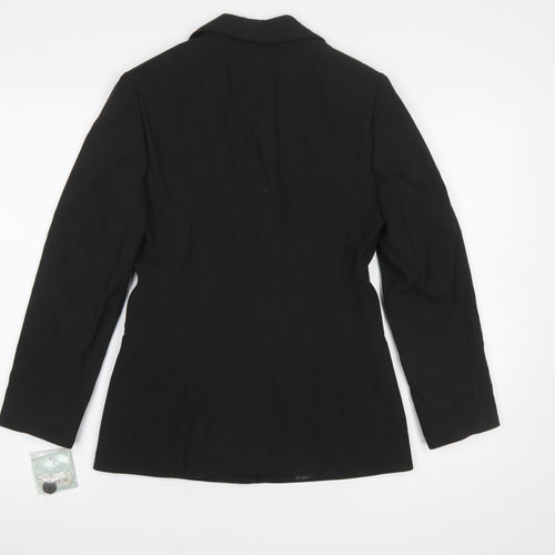 Anne Brooks Petite Black Two-Button Suit Jacket Size 6