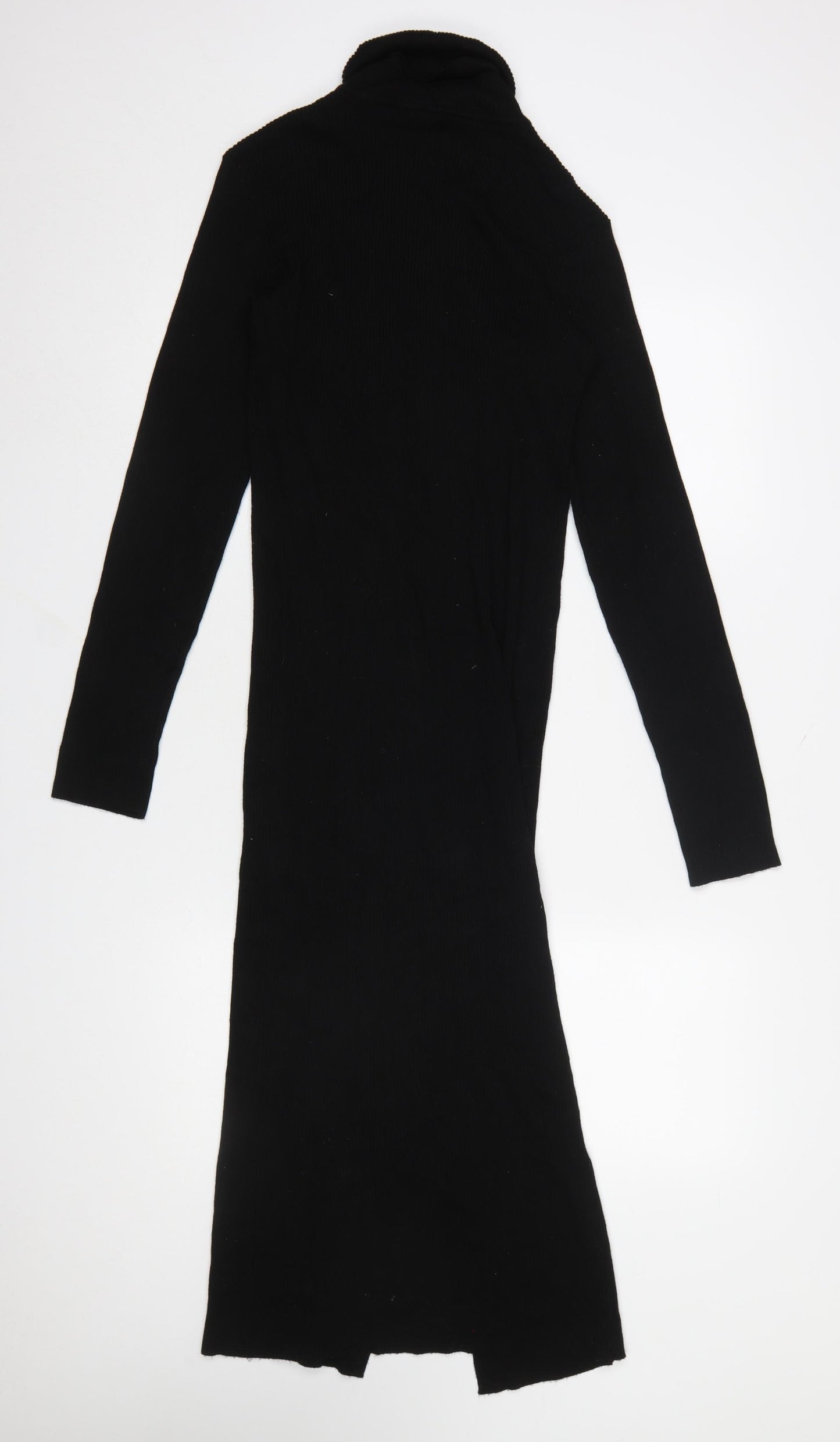 Y.A.S Women’s Black Roll Neck Long Sleeve Bodycon Tall Dress Size L
