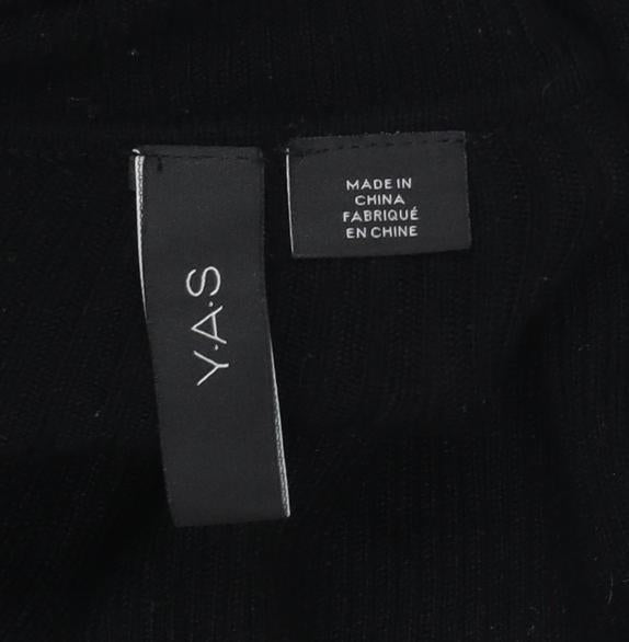 Y.A.S Women’s Black Roll Neck Long Sleeve Bodycon Tall Dress Size L