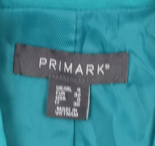 Primark Women’s Green Double-Breasted Blazer Size 8