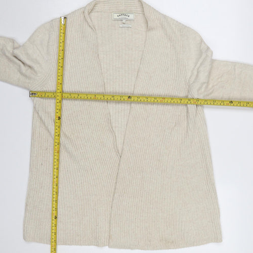 FatFace Women Beige Size 12 Knit Acrylic Cardigan Jumper