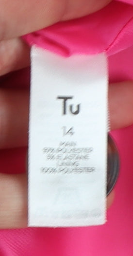 Tu Woman Pink Double-Breasted Blazer Size 14 Regular Fit