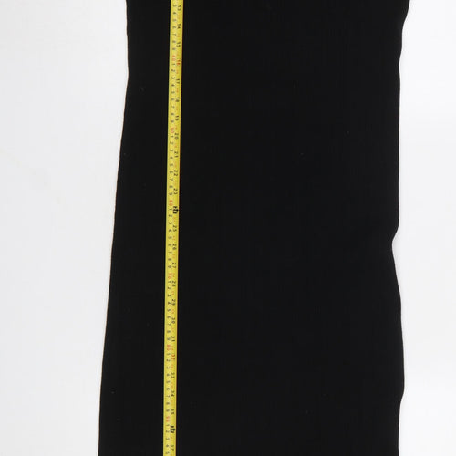 ASOS DESIGN Women Black Size 12 Bodycon Midi Long Sleeve Dress
