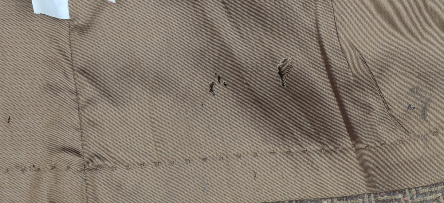 Pendleton Women's Brown Tweed Wool Blazer Size 12 Petite Vintage