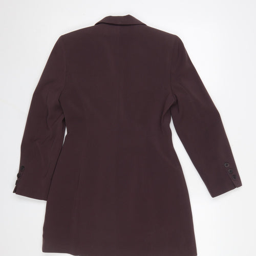 Richards Petites Women's Brown Single-Breasted Long Blazer UK 6