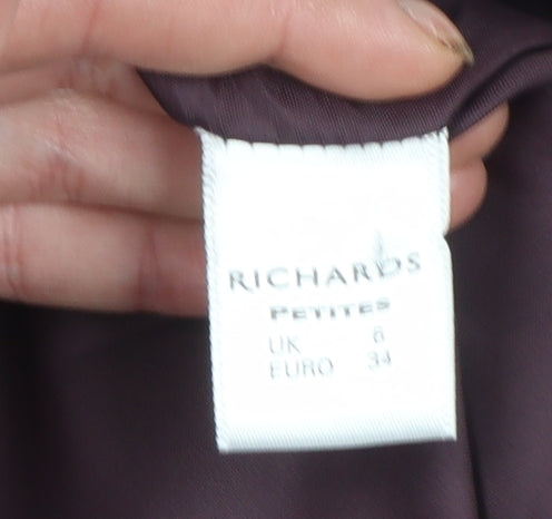 Richards Petites Women's Brown Single-Breasted Long Blazer UK 6