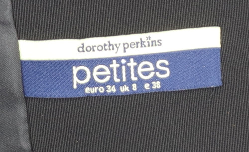 Dorothy Perkins Petites Black Single-Breasted Blazer UK 8
