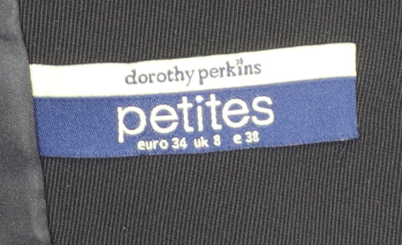 Dorothy Perkins Petites Black Single-Breasted Blazer UK 8