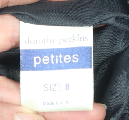 Dorothy Perkins Petites Black Single-Breasted Blazer UK 8