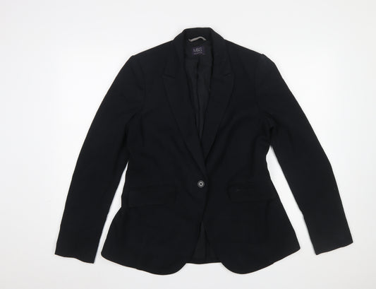 Marks and Spencer Women’s Black Tailored Blazer UK 12 Regular Fit