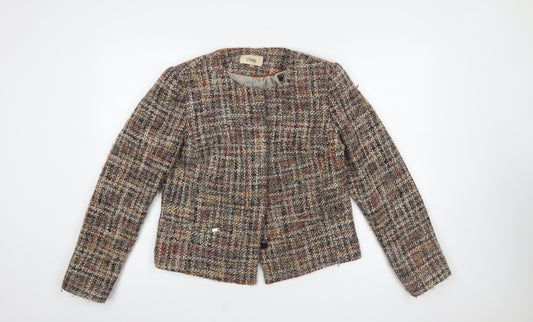 Marks and Spencer Women's Multicoloured Tweed Suit Jacket Size 12 Wool Blend Classic Style
