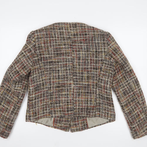 Marks and Spencer Women's Multicoloured Tweed Suit Jacket Size 12 Wool Blend Classic Style