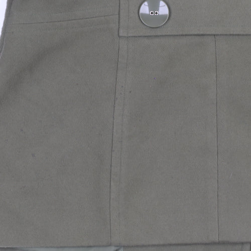 Cotton Traders Womens Green Size 12 Pea Coat Mid-Length Jacket