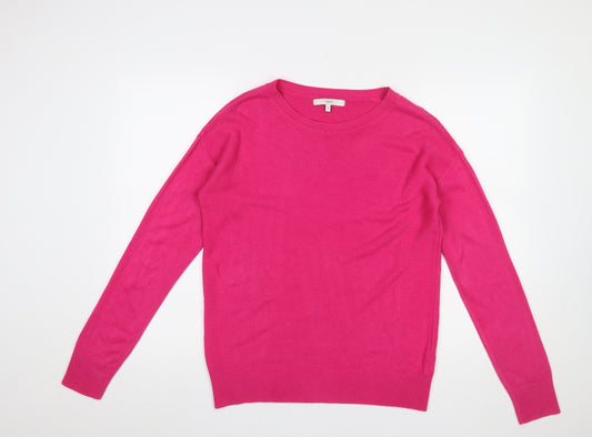 Next Women's Pink Acrylic Crew Neck Long Sleeve Jumper Size 10