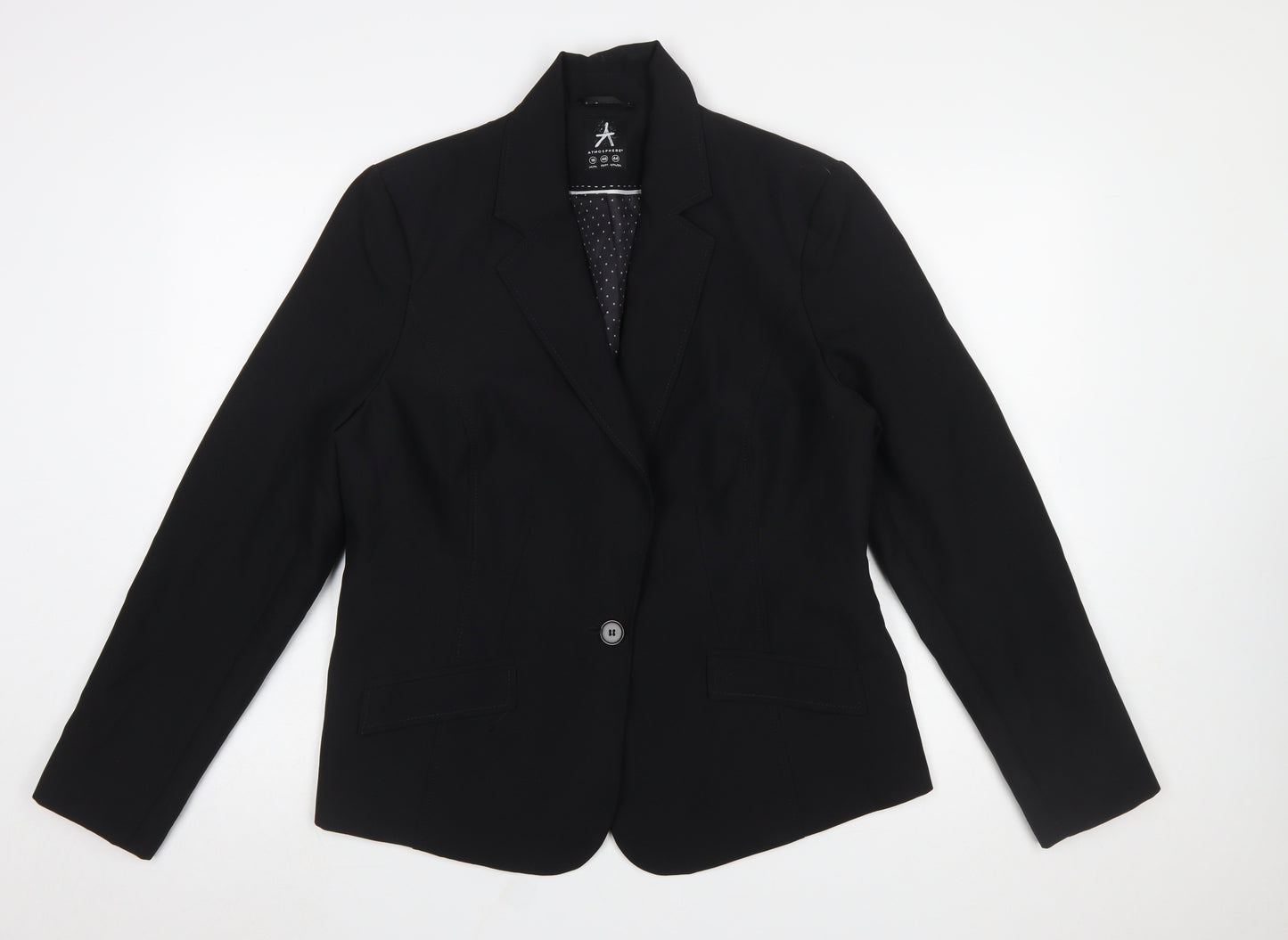 Atmosphere Women's Black Polyester Single-Breasted Blazer UK 18